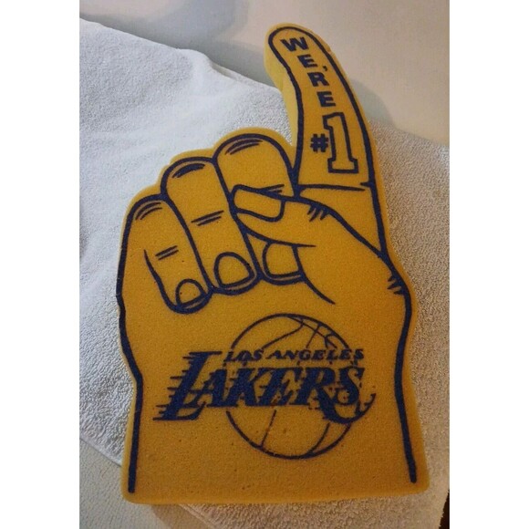Retro 80’s LOS ANGELES LAKERS  “We’re # 1” FOAM FINGER - 23 Inch” NBA - Picture 5 of 5